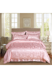 шовкова постільна білизна рожева