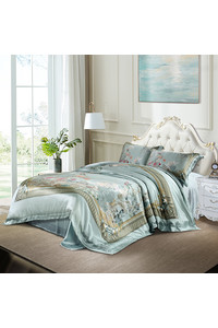 шелковая постель с рисунком