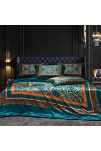 Set of silk bed linen, with patterns. 1001 nights. Natural 100% silk[100-shelkovaya-naturalnaya-rozovaya-sorochka-samarkand-silk-kiss-samarkand-xs-32-34-1613.jpg]