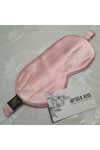 Маска для сна из натурального 100% шелка TM "Silk Kiss", розовая