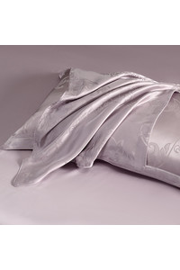 Наволочка шелковая из натурального шелка. Розовая с узором. Нежный соблазн. Silk Kiss. Размер 50 х 70 см. Двусторонняя