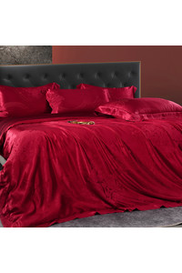 Шелковый комплект постельного белья Рубиновая ночь. 100% натуральный шелк