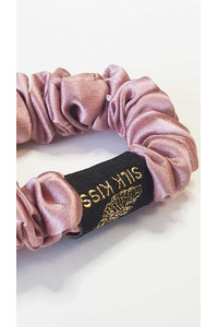 Silk hair tie made of natural 100% silk, thin. Powder color[100-shelkovaya-naturalnaya-rozovaya-sorochka-samarkand-silk-kiss-samarkand-xs-32-34-1613.jpg]