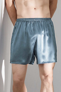 Мужские трусы – шорты шелковые "Сантьяго", цвет: дельфин. TM "Silk Kiss". Натуральный шелк, Размер: M