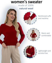 Women's sweater made of natural 100% wool, brown wool Silk KIss Wool Pattern, Size: L[100-shelkovaya-naturalnaya-rozovaya-sorochka-samarkand-silk-kiss-samarkand-xs-32-34-1613.jpg]