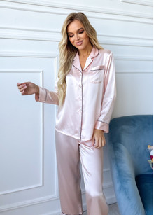 Silk women's pajamas "Sydney". TM "Silk Kiss". Natural 100% silk. Pink, Size: M[100-shelkovaya-naturalnaya-rozovaya-sorochka-samarkand-silk-kiss-samarkand-xs-32-34-1613.jpg]