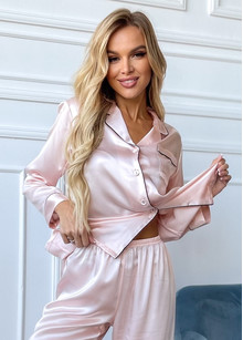 Silk women's pajamas "Sydney". TM "Silk Kiss". Natural 100% silk. Pink, Size: M[100-shelkovaya-naturalnaya-rozovaya-sorochka-samarkand-silk-kiss-samarkand-xs-32-34-1613.jpg]