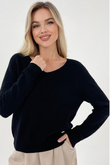 Women's sweater made of natural 100% wool, black wool Silk KIss Wool Touch, Size: M[100-shelkovaya-naturalnaya-rozovaya-sorochka-samarkand-silk-kiss-samarkand-xs-32-34-1613.jpg]