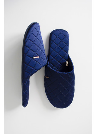 Тапочки синие. TM "Silk Kiss". Ткань 100% натуральный шелк, Цвет: Синий, Размер обуви: 37-38 (S)