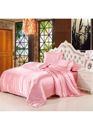 Розовое шелковое постельное белье комплект, натуральный 100% шелк