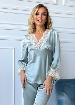 Silk women's pajamas "Marseille". TM "Silk Kiss". Natural 100% silk. Aquamarine, Size: M[100-shelkovaya-naturalnaya-rozovaya-sorochka-samarkand-silk-kiss-samarkand-xs-32-34-1613.jpg]