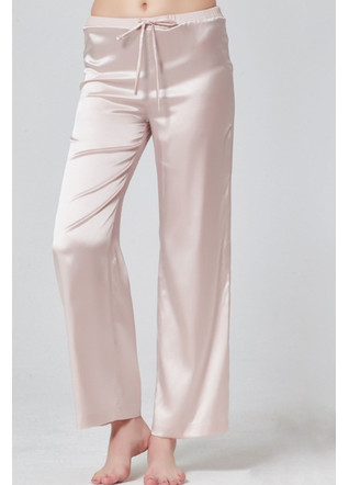 Шелковые женские брюки, бежевые TM"Silk Kiss". Натуральный 100% шелк, Размер: XL