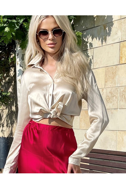 шелковая рубашка шампань шелковая рубашка шампань