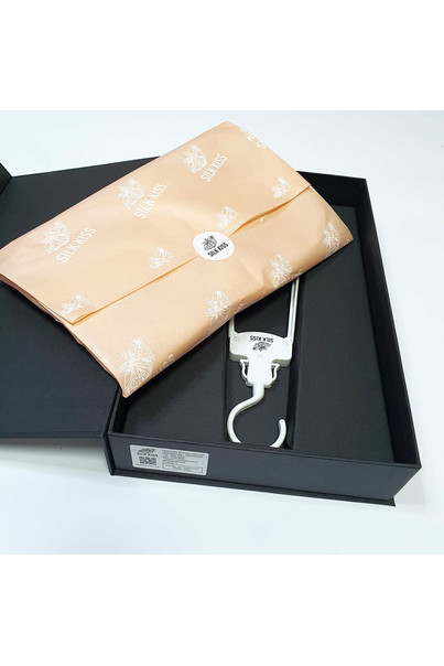 Шелковая женская ночная рубашка "Мадейра". TM"Silk Kiss". Madeira. Натуральный 100% шелк. Синяя, Размер: M, изображение 2