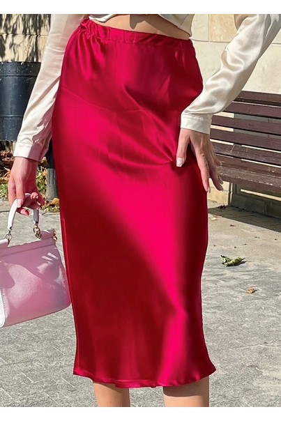 Шовкова жіноча спідниця. TM "Silk Kiss". Натуральний 100% шовк. Бордова, міді, Розмір: L[100-shelkovaya-naturalnaya-rozovaya-sorochka-samarkand-silk-kiss-samarkand-xs-32-34-1613.jpg]