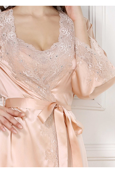 Шовкова жіноча комбінація "Севілья". TM "Silk Kiss". Натуральний 100% шовк. бежева, Розмір: S[100-shelkovaya-naturalnaya-rozovaya-sorochka-samarkand-silk-kiss-samarkand-xs-32-34-1613.jpg]