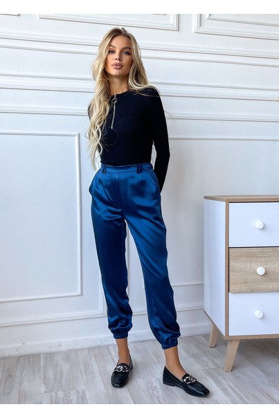 синие  укороченные шаны