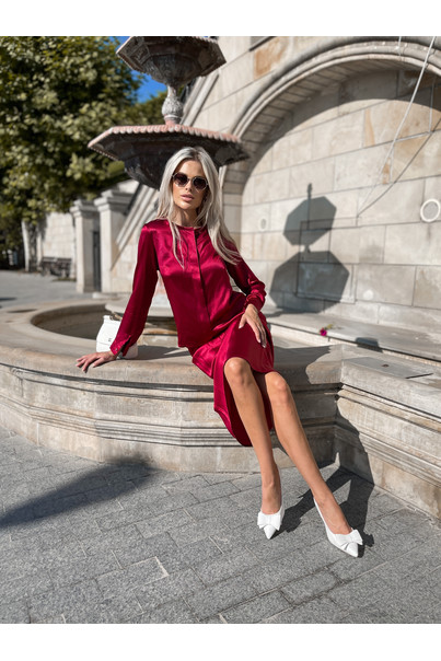 Шовкова жіноча спідниця. TM "Silk Kiss". Натуральний 100% шовк. Бордова, міді, Розмір: L[100-shelkovaya-naturalnaya-rozovaya-sorochka-samarkand-silk-kiss-samarkand-xs-32-34-1613.jpg]