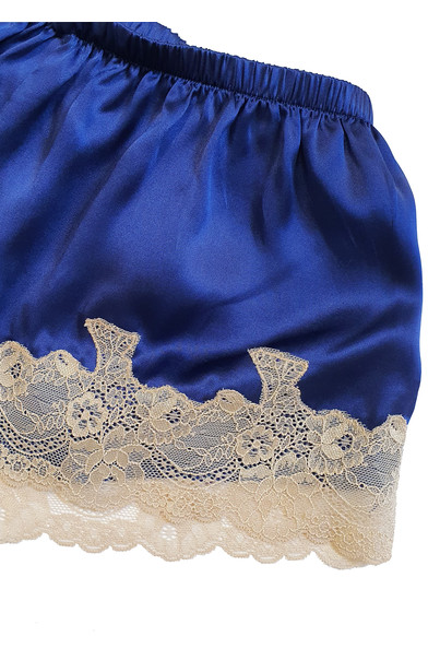 Шовковий топ і шорти. Комплект "Севілья". TM "Silk Kiss". Натуральний 100% шовк. синій, Розмір: M[100-shelkovaya-naturalnaya-rozovaya-sorochka-samarkand-silk-kiss-samarkand-xs-32-34-1613.jpg]