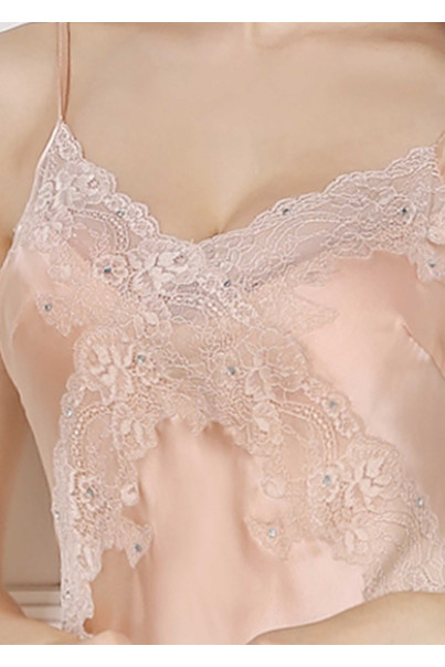 Шовкова жіноча комбінація "Севілья". TM "Silk Kiss". Натуральний 100% шовк. бежева, Розмір: S[100-shelkovaya-naturalnaya-rozovaya-sorochka-samarkand-silk-kiss-samarkand-xs-32-34-1613.jpg]