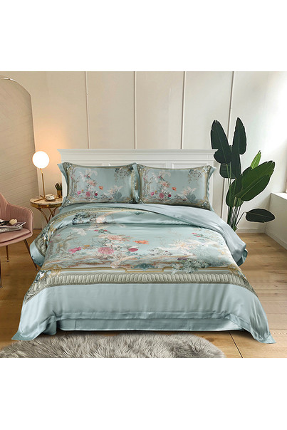 Постельное белье из натурального шелка евро