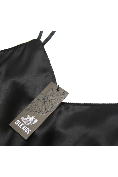 платье комбинация черное