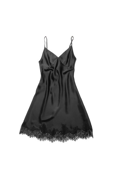 Шовкова жіноча комбінація "Верона". TM "Silk Kiss". Verona. Натуральний 100% шовк. Чорна, Розмір: S[100-shelkovaya-naturalnaya-rozovaya-sorochka-samarkand-silk-kiss-samarkand-xs-32-34-1613.jpg]