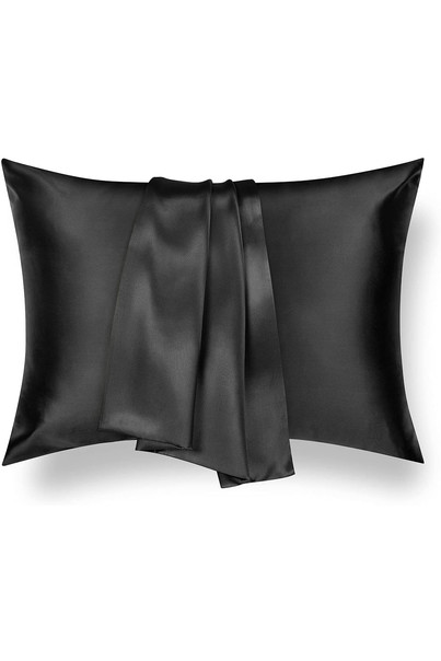 черная шелковая наволочка