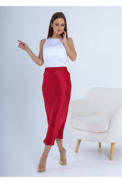 Шовкова жіноча спідниця. TM "Silk Kiss". Натуральний 100% шовк. Бордова, міді, Розмір: L[100-shelkovaya-naturalnaya-rozovaya-sorochka-samarkand-silk-kiss-samarkand-xs-32-34-1613.jpg]