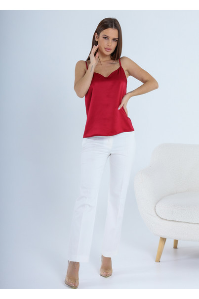 Майка топ жіноча класична з натурального шовку, колір бордо. TM "Silk Kiss". 100% шовк, Розмір: M[100-shelkovaya-naturalnaya-rozovaya-sorochka-samarkand-silk-kiss-samarkand-xs-32-34-1613.jpg]