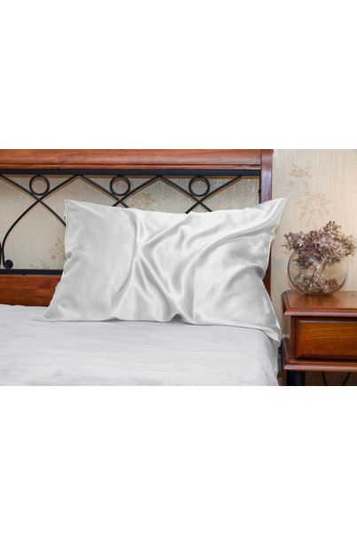 Наволочка из 100% натурального шелка. Белая 22 mmi. Двусторонняя, изображение 2