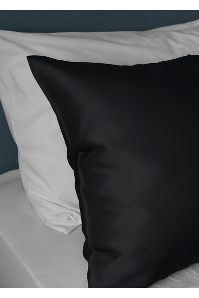 Наволочка из 100% натурального шелка. Черная 22 mmi. Двусторонняя, изображение 3