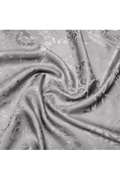 Комплект постельного белья из натурального шелка "Стальной узор" 100% шелк, изображение 15