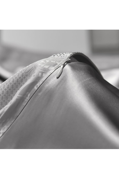 Комплект постельного белья из натурального шелка "Стальной узор" 100% шелк, изображение 12
