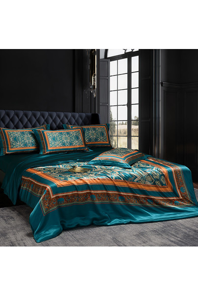 Set of silk bed linen, with patterns. 1001 nights. Natural 100% silk[100-shelkovaya-naturalnaya-rozovaya-sorochka-samarkand-silk-kiss-samarkand-xs-32-34-1613.jpg]