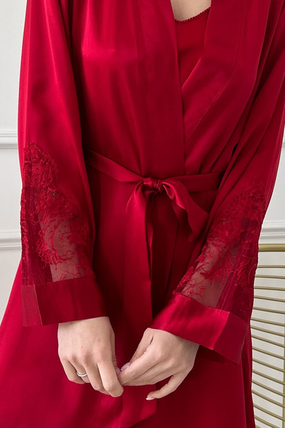 Шелковый комплект женский "Парма", винно-красный. TM"Silk Kiss". Натуральный 100% шелк, Размер: S, изображение 5 Шелковый комплект женский "Парма", винно-красный. TM"Silk Kiss". Натуральный 100% шелк, Размер: S, изображение 5