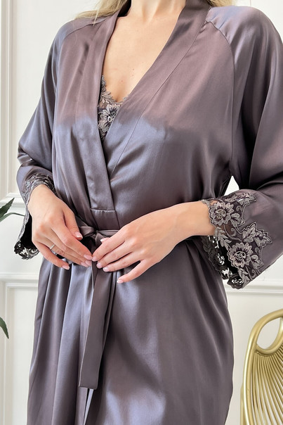 Шовкова жіноча комбінація та халат "Торонто", з кишенями. TM "Silk Kiss". Натуральний 100% шовк. Баклажановий, Розмір: XL[100-shelkovaya-naturalnaya-rozovaya-sorochka-samarkand-silk-kiss-samarkand-xs-32-34-1613.jpg]