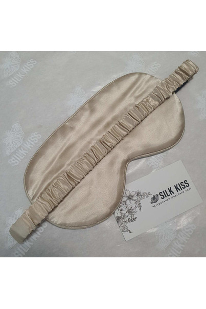 Sleep mask made of natural 100% silk TM "Silk Kiss", beige[100-shelkovaya-naturalnaya-rozovaya-sorochka-samarkand-silk-kiss-samarkand-xs-32-34-1613.jpg]
