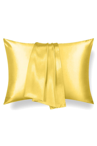 Наволочка из 100% натурального шелка. Желтая 22 mmi. Двусторонняя, изображение 3