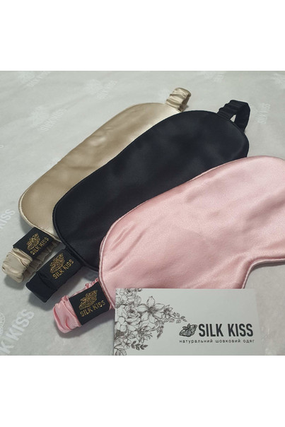 Маска для сна из натурального 100% шелка TM "Silk Kiss", черная, изображение 5 Маска для сна из натурального 100% шелка TM "Silk Kiss", черная, изображение 5