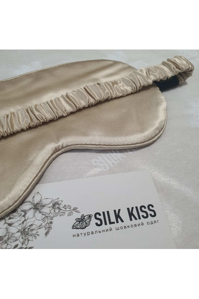 Sleep mask made of natural 100% silk TM "Silk Kiss", beige[100-shelkovaya-naturalnaya-rozovaya-sorochka-samarkand-silk-kiss-samarkand-xs-32-34-1613.jpg]