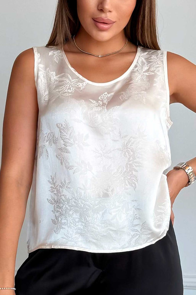 Майка шовкова з візерунком, із натурального шовку Silk Kiss. Колір шампань, Розмір: L[100-shelkovaya-naturalnaya-rozovaya-sorochka-samarkand-silk-kiss-samarkand-xs-32-34-1613.jpg]