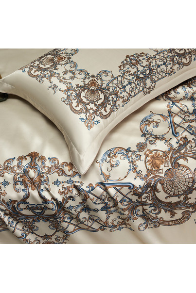 Шелковая наволочка из 100% натурального шелка. Узоры версальской ванили. Размер 50*70 см. Двусторонняя, изображение 3