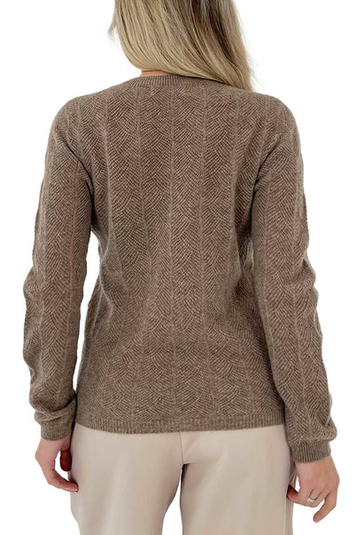 Свитер из натуральной 100% шерсти женский, коричневый Silk KIss Wool Crace, Размер: XXL, изображение 8 Свитер из натуральной 100% шерсти женский, коричневый Silk KIss Wool Crace, Размер: XXL, изображение 8