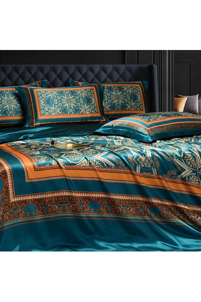 Set of silk bed linen, with patterns. 1001 nights. Natural 100% silk[100-shelkovaya-naturalnaya-rozovaya-sorochka-samarkand-silk-kiss-samarkand-xs-32-34-1613.jpg]