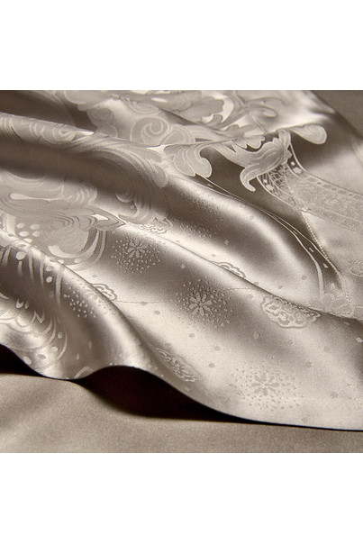 Постельное белье шелковое, из натурального шелка, бежевое. Пододеяльник, простыня, 2 наволочки. Роскошный перламутр. Silk Kiss, изображение 9