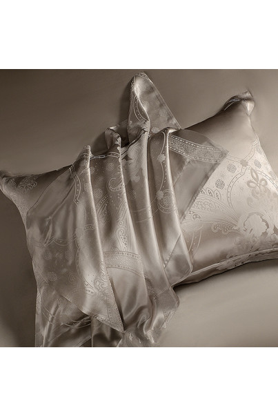 Постельное белье шелковое, из натурального шелка, бежевое. Пододеяльник, простыня, 2 наволочки. Роскошный перламутр. Silk Kiss, изображение 7