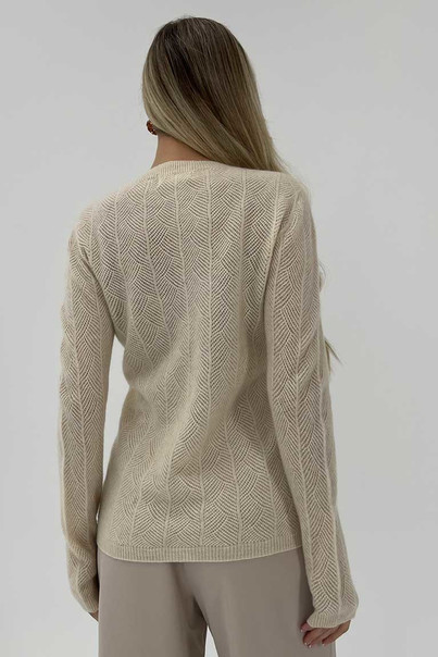 Свитер из натуральной 100% шерсти женский, бежевый Silk KIss Wool Crace, Цвет: Бежевый, Размер: L, изображение 9 Свитер из натуральной 100% шерсти женский, бежевый Silk KIss Wool Crace, Цвет: Бежевый, Размер: L, изображение 9