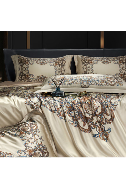 Шелковая наволочка из 100% натурального шелка. Узоры версальской ванили. Размер 50*70 см. Двусторонняя, изображение 7