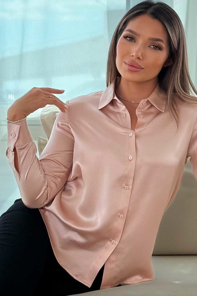 Шовкова сорочка рожева, рубашка з натурального шовку Silk Kiss, Розмір: S[100-shelkovaya-naturalnaya-rozovaya-sorochka-samarkand-silk-kiss-samarkand-xs-32-34-1613.jpg]